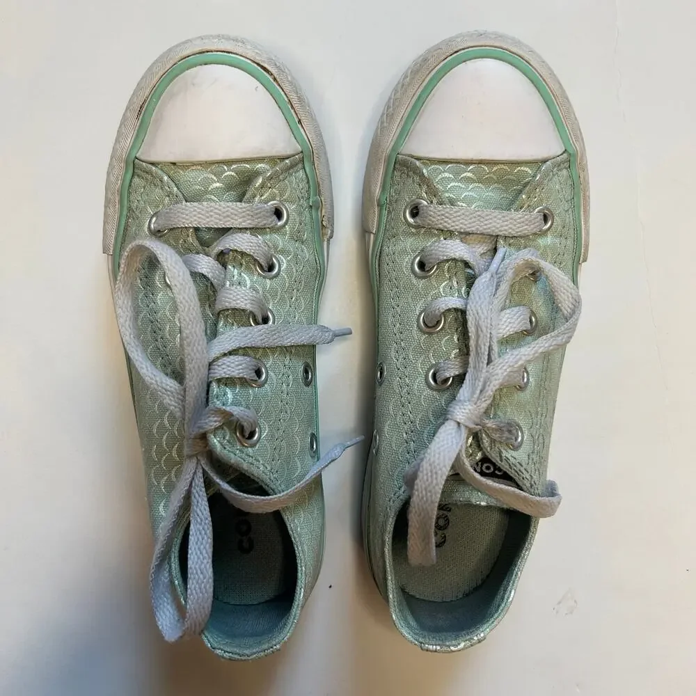 Converse Junior Green Mermaid Lift Ox Sneakers 13